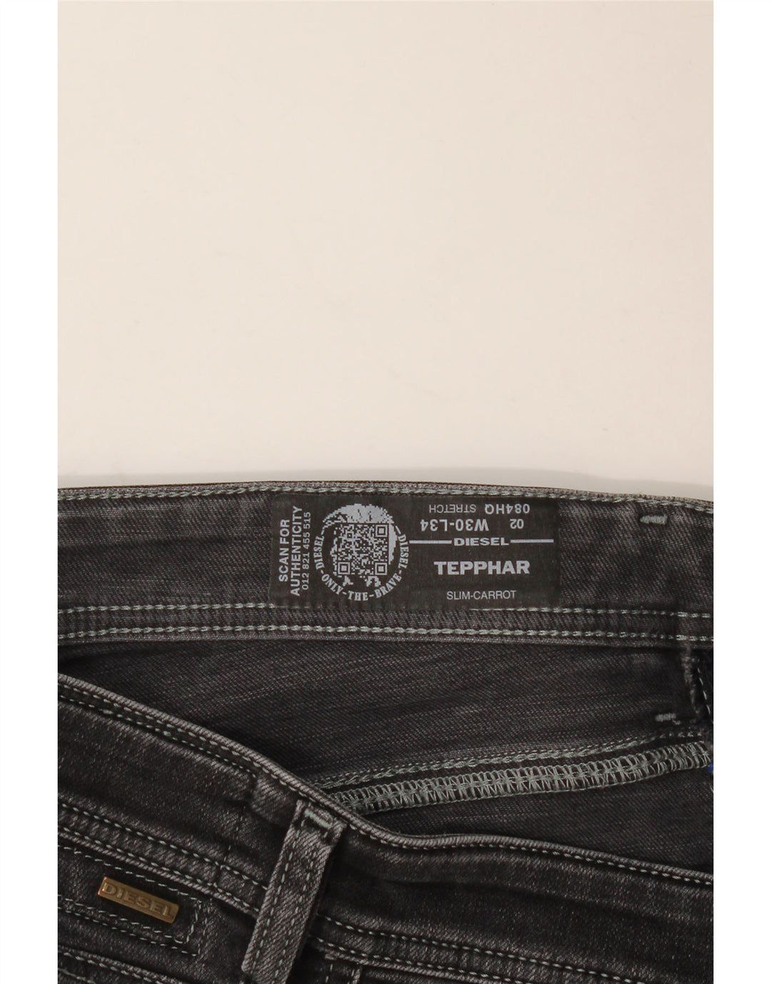 Мужские джинсы DIESEL Tepphar Carrot Slim W30 L31, черные