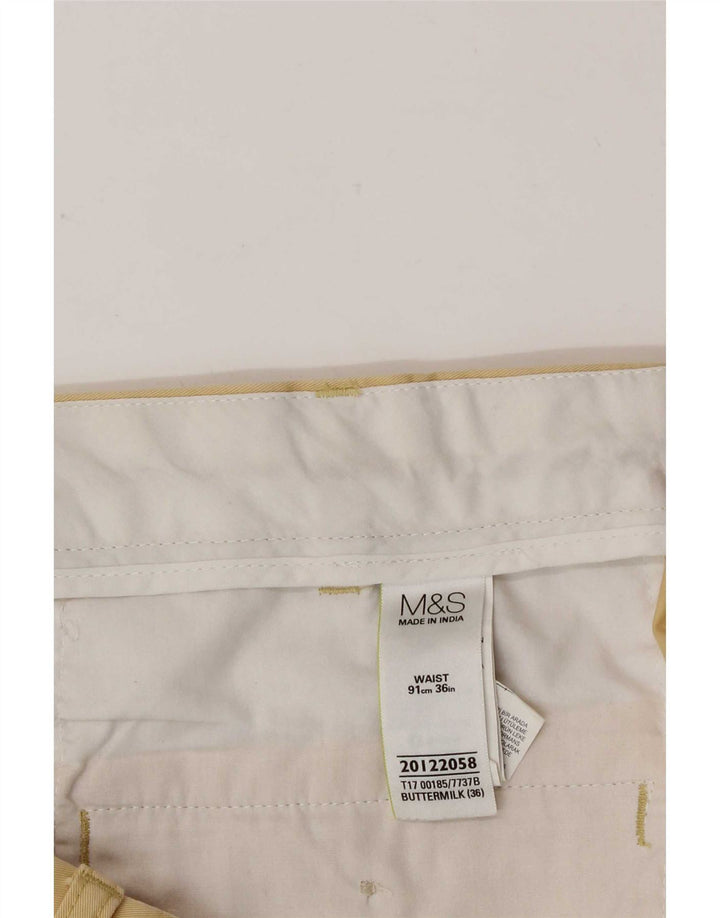 Мужские шорты-чиносы Marks & Spencer W36, большие желтые, хлопок