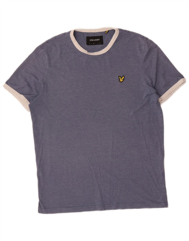 Мужская футболка Lyle & Scott Top среднего синего цвета из полиэстера