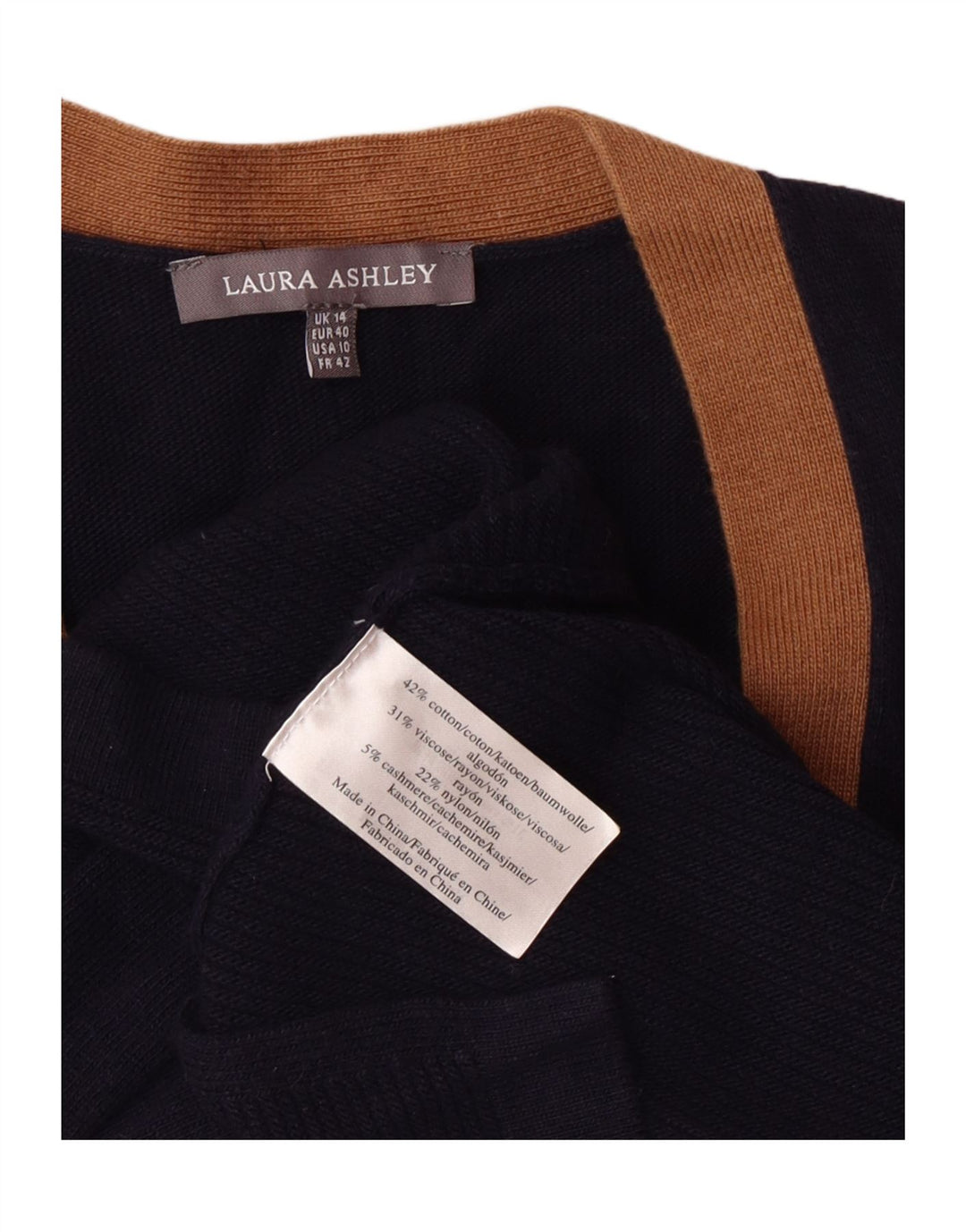 Женский кардиган Laura Ashley UK 14, большой темно-синий хлопковый свитер