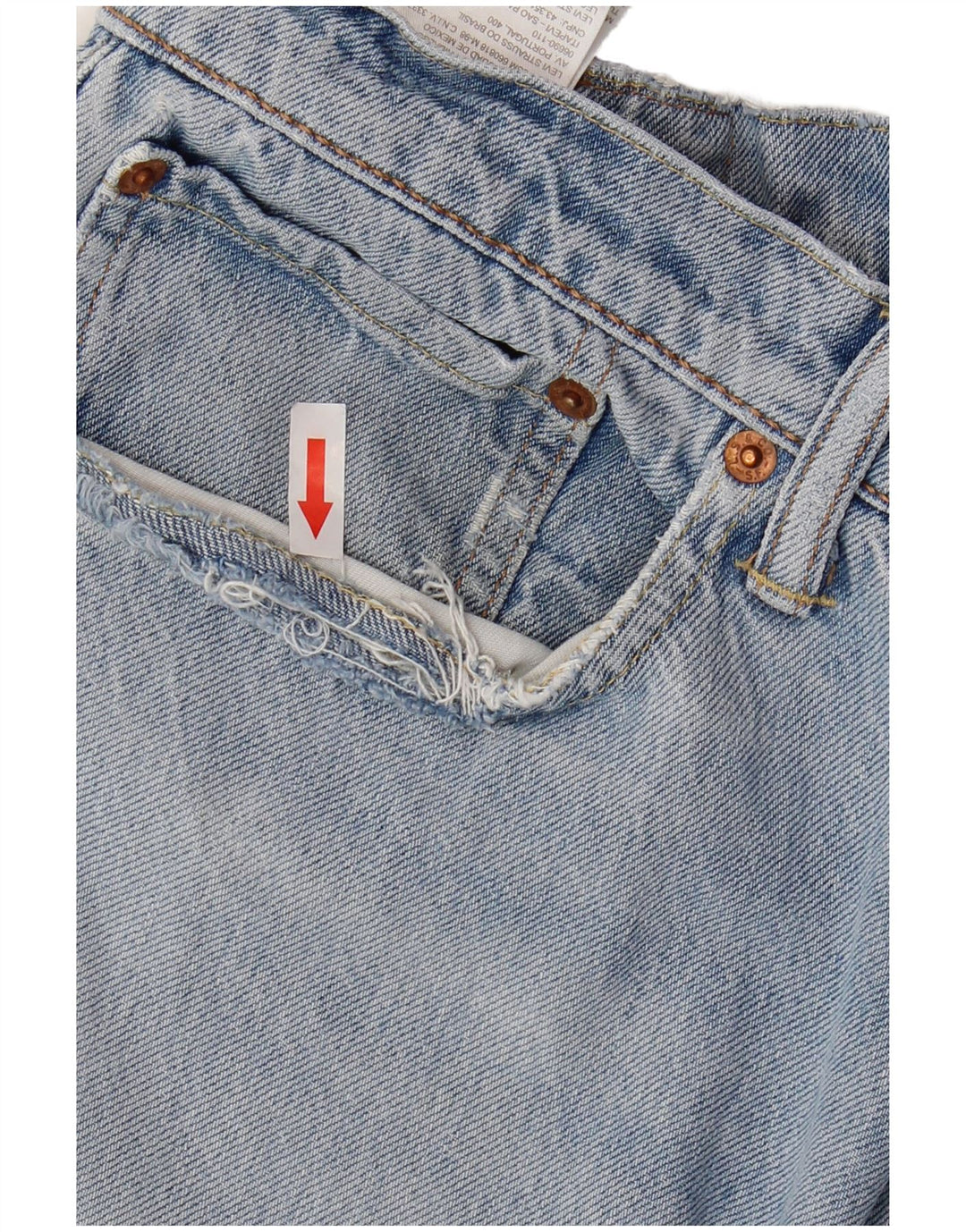 Мужские зауженные джинсы Levi's 502 W36 L32 синие, хлопок