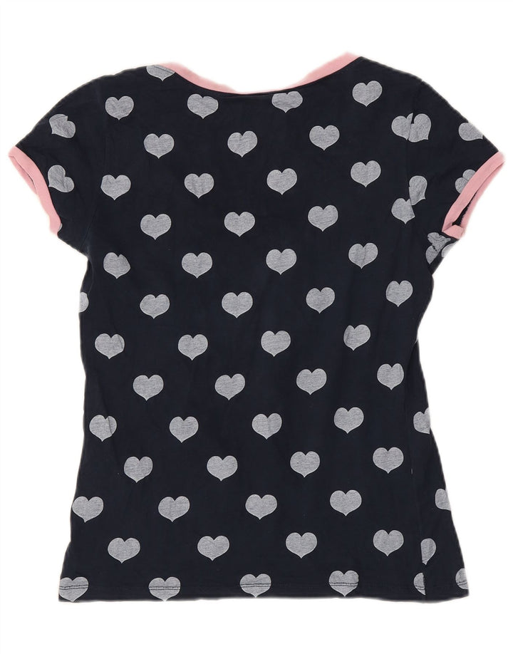 Женская футболка Converse с абстрактным узором Top UK 12 Medium Navy Blue Heart