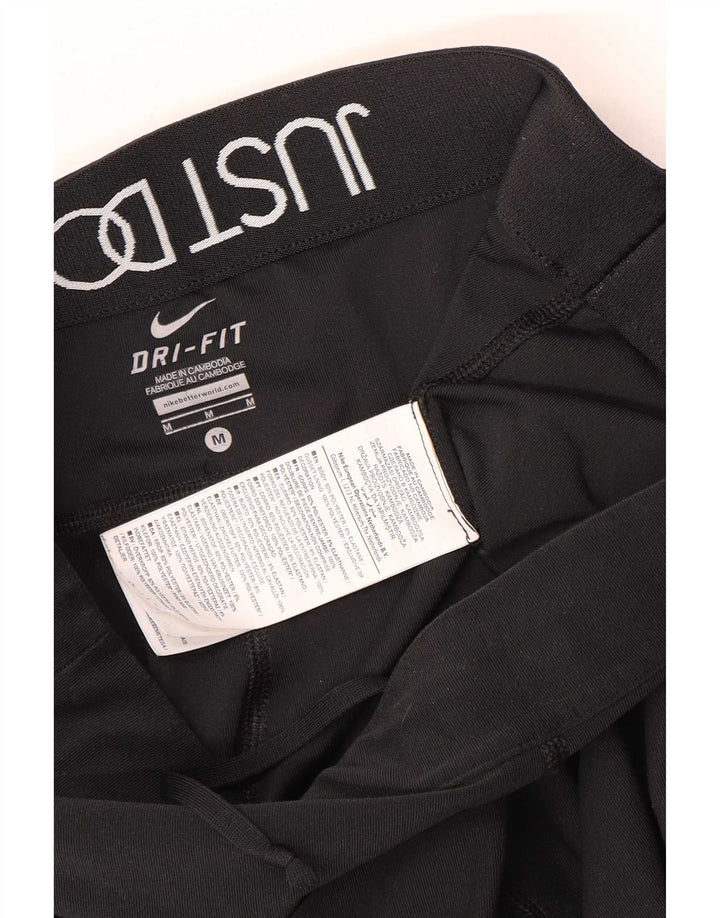 Женские леггинсы-капри Nike Dri Fit UK 14, средние, черные