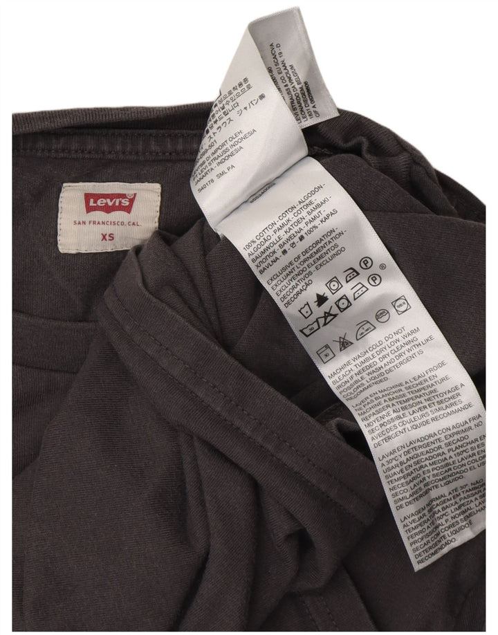 Женский топ с длинным рукавом LEVI's UK 6 XS, серый хлопок