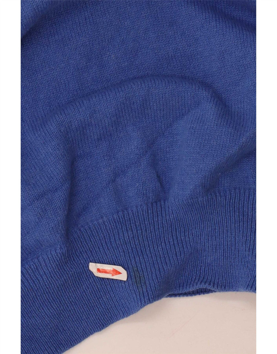 Мужской джемпер с воротником на молнии Fred Perry, средний синий шерстяной свитер