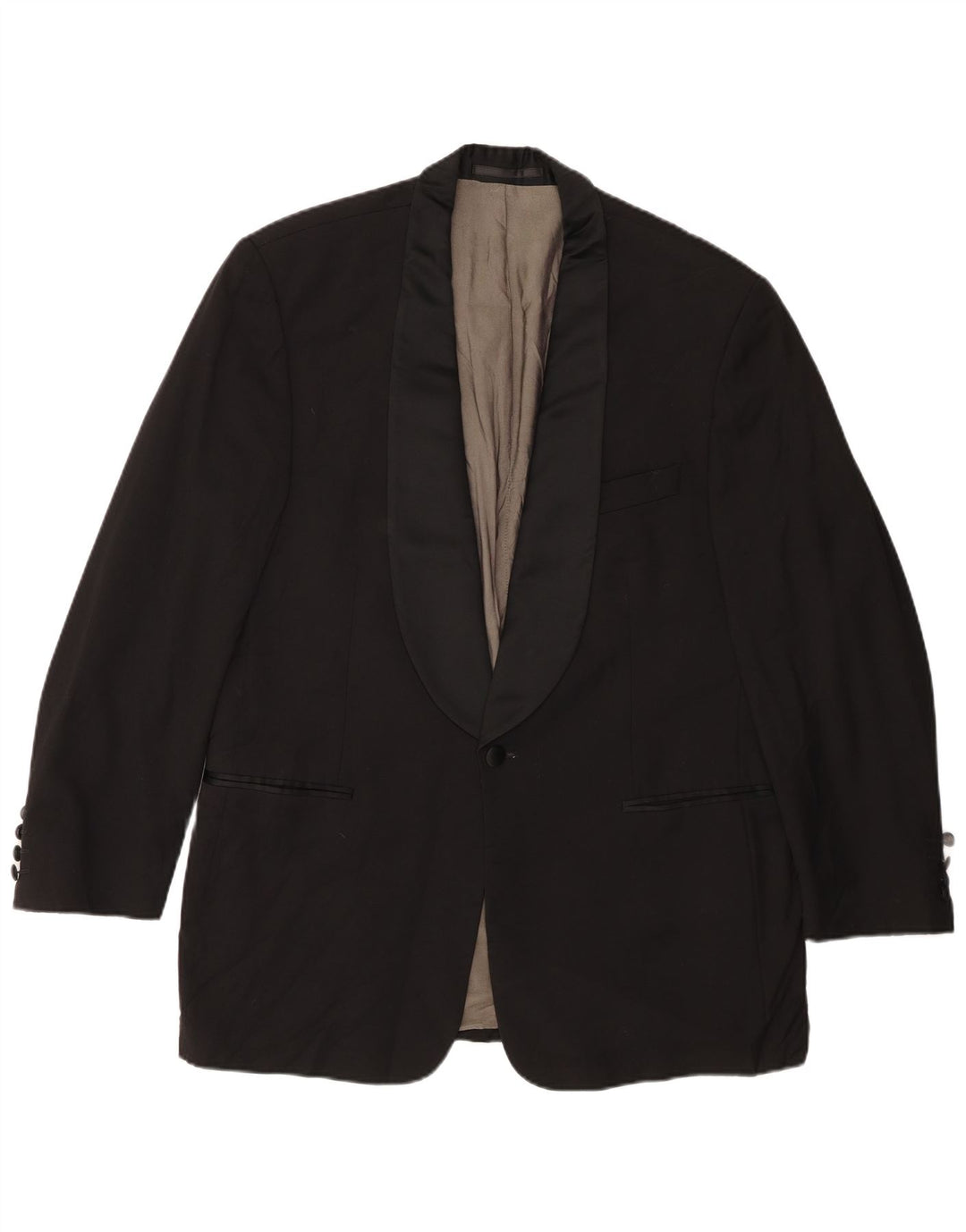Мужской пиджак на 1 пуговице Hugo Boss IT 52 XL, черная шерсть