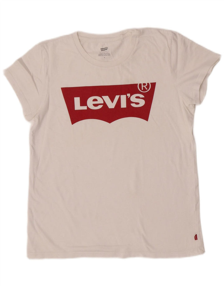 Женская футболка с рисунком Levi's Top UK 12, средний белый