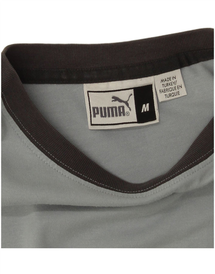 Женская футболка с рисунком Puma Top UK 14, средний синий, цветной блок