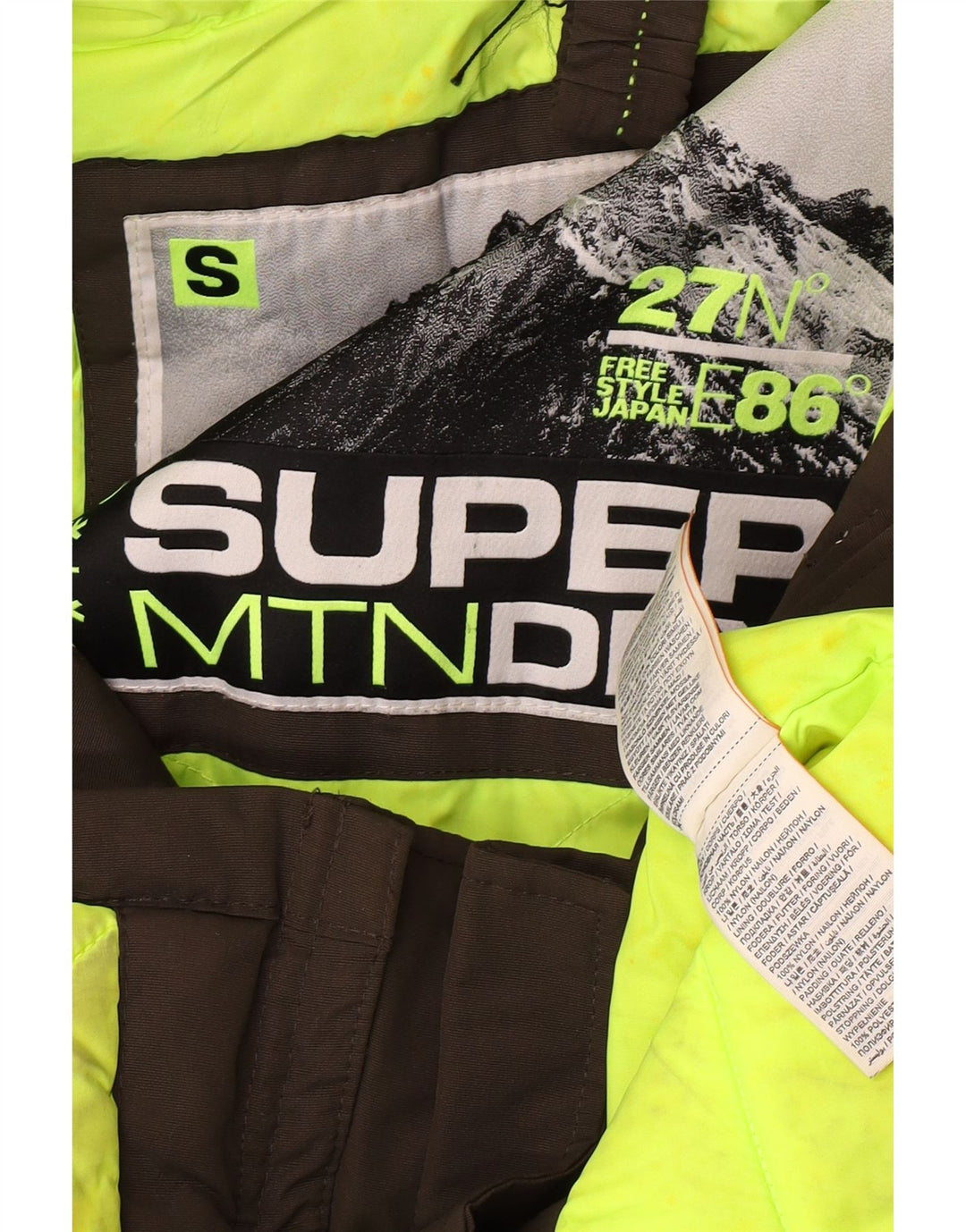 Женская парка большого размера Superdry с капюшоном UK 10, маленький нейлон цвета хаки