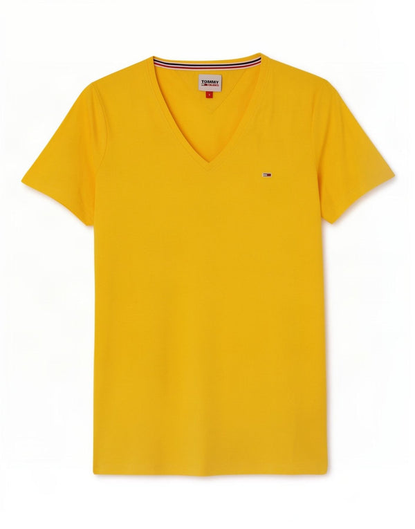 Женская футболка Tommy Hilfiger Top UK 10, маленькая, желтая