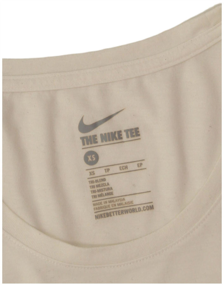 Женская футболка оверсайз с графическим рисунком Nike UK 6 XS, белый полиэстер