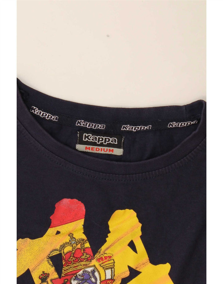 Женская футболка с рисунком Kappa Top UK 14 Medium Navy Blue