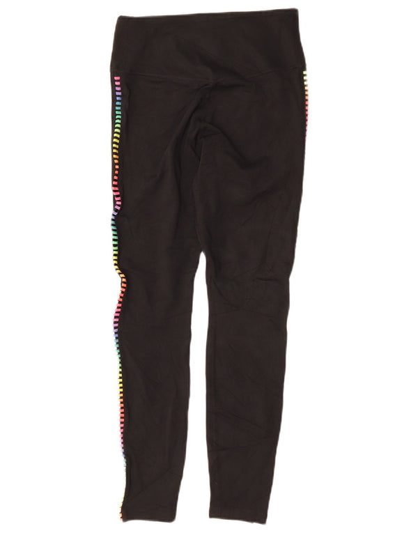 Женские леггинсы Nike Dri Fit UK 8, маленькие черные полиэстер с геометрическим рисунком