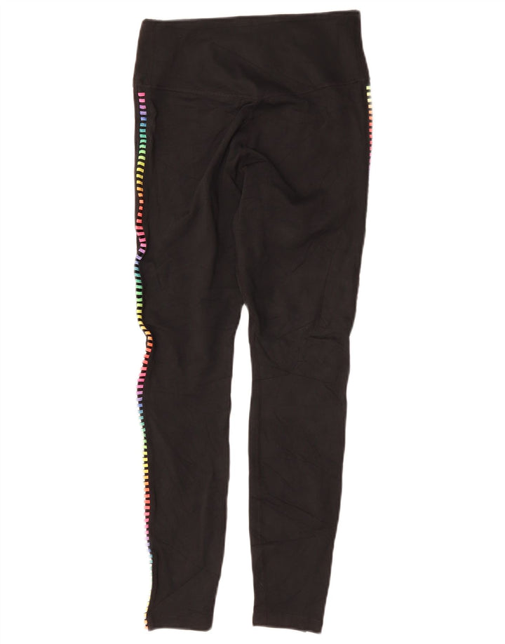 Женские леггинсы Nike Dri Fit UK 8, маленькие черные полиэстер с геометрическим рисунком