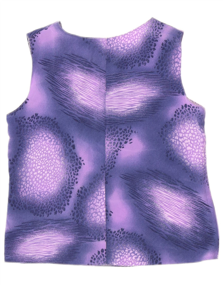 Винтажная женская блузка без рукавов IT 44 Medium Purple Spotted