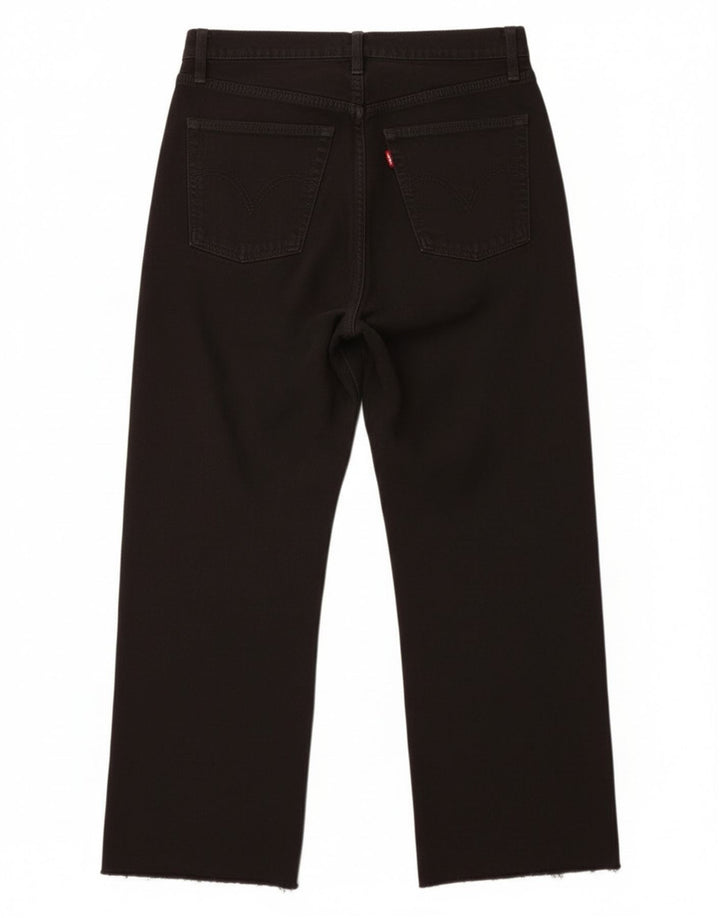 Женские укороченные джинсы Levi's Ribcage W28 L24 черные