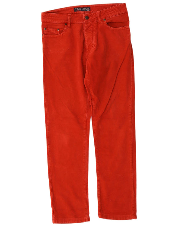 Hackett Мужские прямые повседневные брюки W30 L29 красные хлопковые