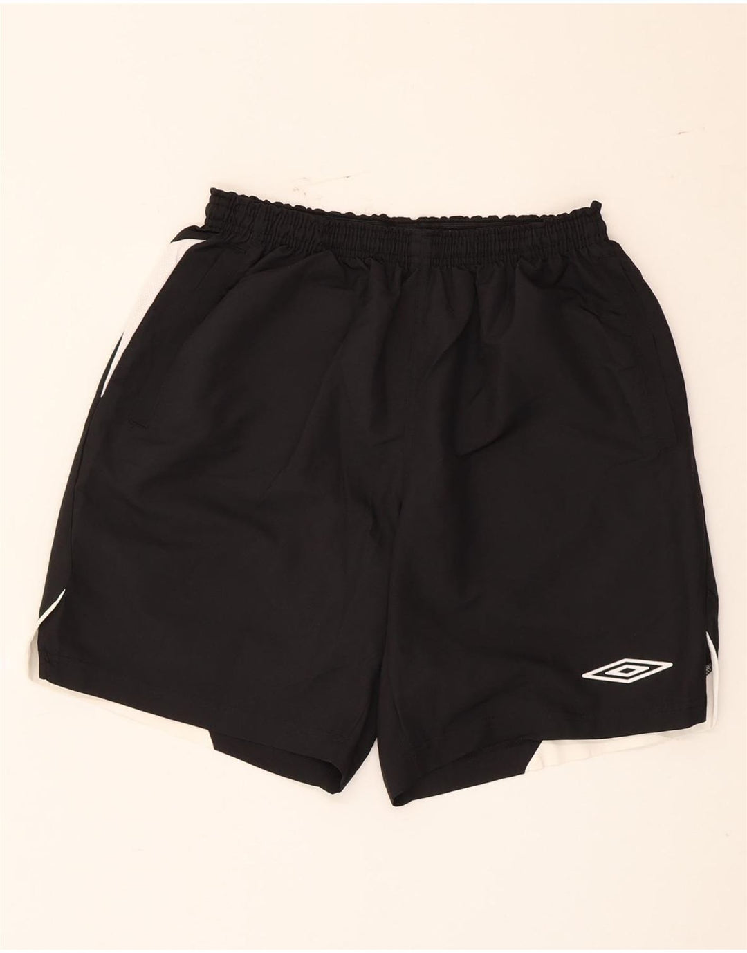 Мужские спортивные шорты Umbro, большие черные из полиэстера с цветными блоками