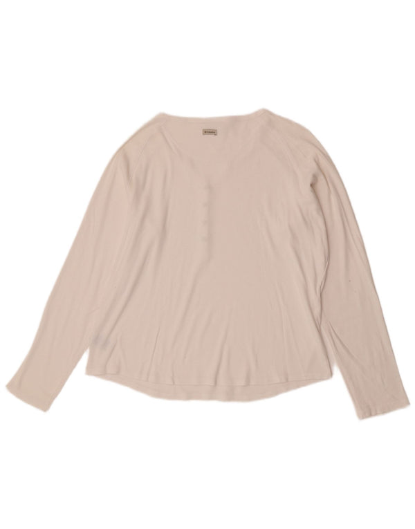 Женский топ Columbia с длинным рукавом, Великобритания, 18 XL, белый хлопок