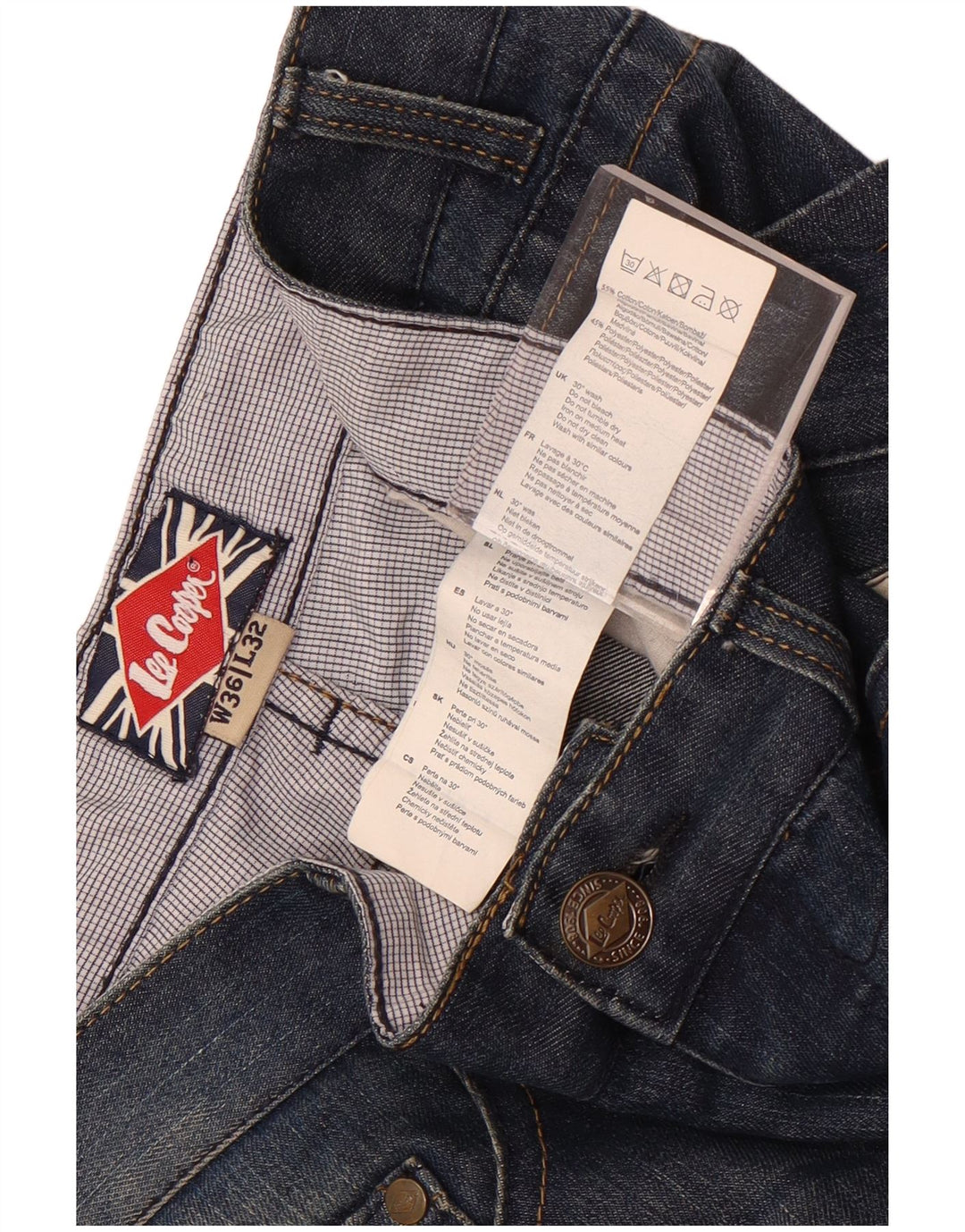 Мужские прямые джинсы Lee Cooper W36 L32, синий хлопок