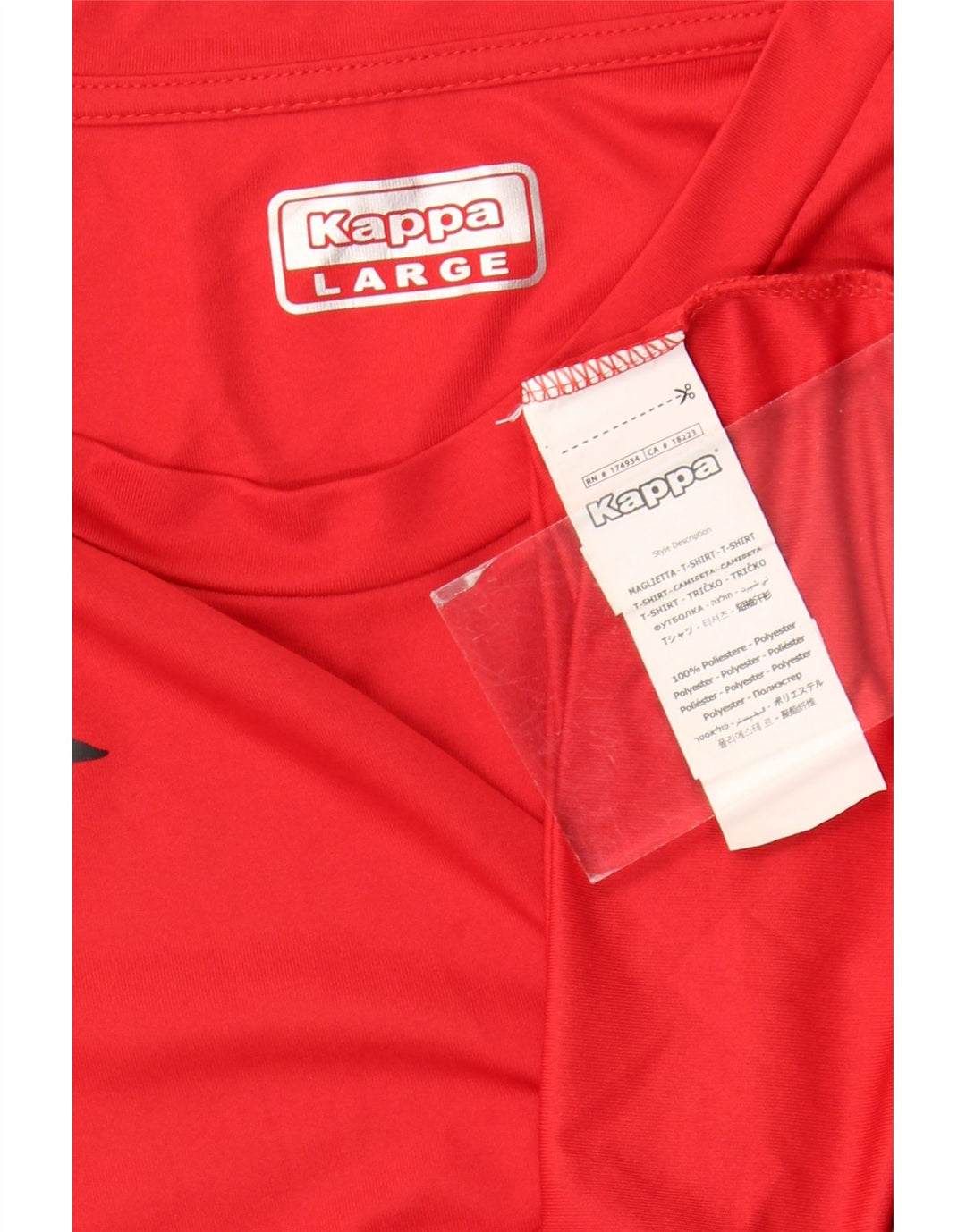 Мужская футболка с рисунком Kappa, большой красный полиэстер