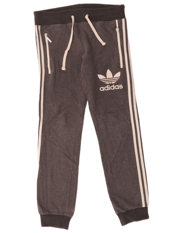 Женские спортивные брюки Adidas с графическим рисунком, джоггеры, Великобритания, 10, маленькие серые в крапинку