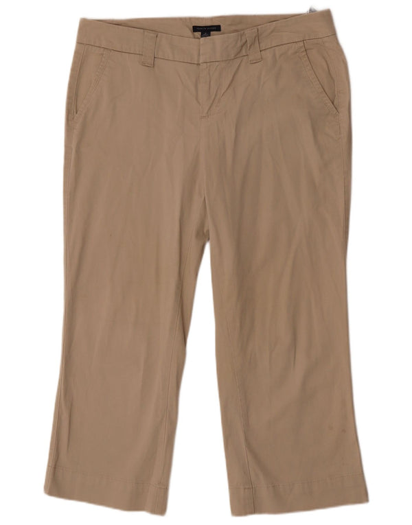 Женские укороченные брюки Tommy Hilfiger США 10, большие W34 L24, бежевый хлопок