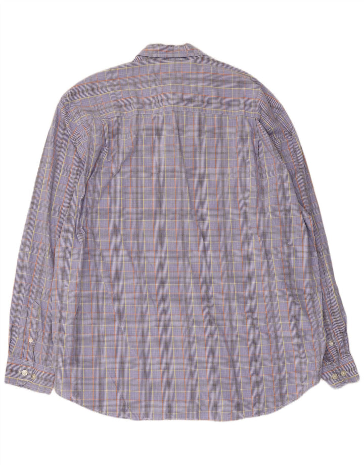 Мужская рубашка Eddie Bauer XL, синяя клетка, хлопок