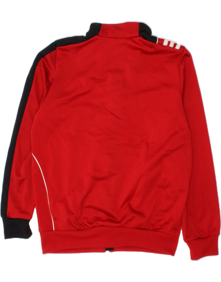 ADIDAS Boys Tracksuit Top Jacket 11-12 Years Red Colourblock Polyester Vintage Adidas and Second-Hand Adidas from Messina Hembry 