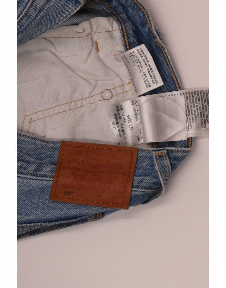 Женские прямые джинсы Levi's 501 W25 L30 синие, хлопок