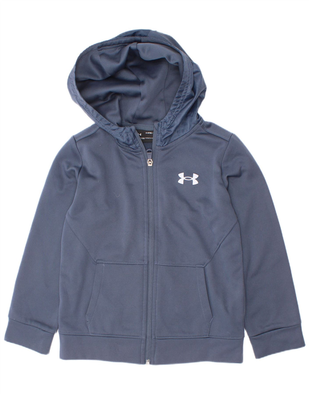Свитер с капюшоном на молнии для мальчиков Under Armour, 5–6 лет, темно-синий, полиэстер