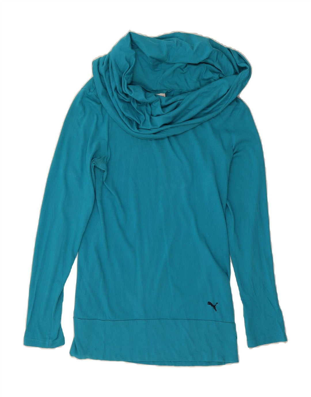 PUMA Womens Roll Neck Top Long Sleeve UK 12 Medium  Blue Vintage Puma and Second-Hand Puma from Messina Hembry 