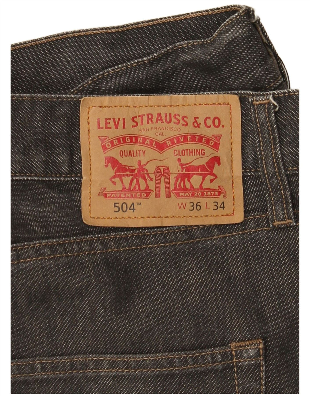 Мужские прямые джинсы Levi's 504 W36 L34 Серые