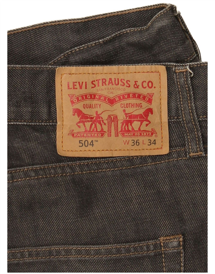Мужские прямые джинсы Levi's 504 W36 L34 Серые