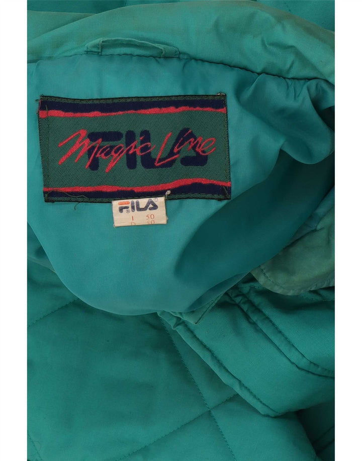 Мужская стеганая куртка Fila IT 50 Large Бирюзовый Полиэстер