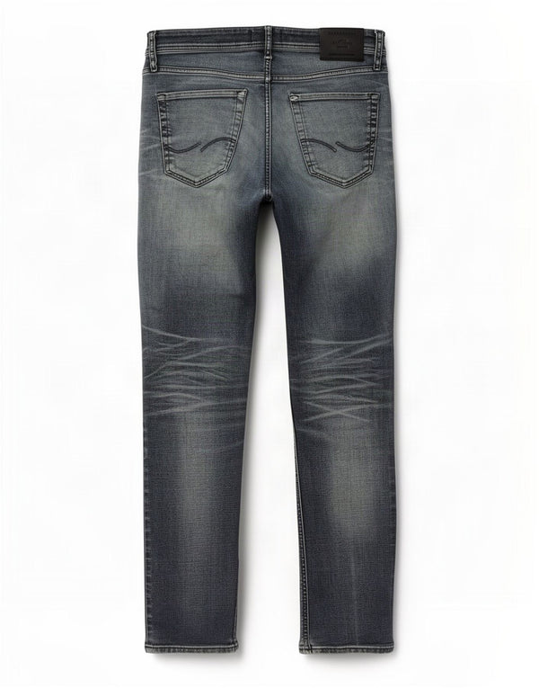 Мужские потертые узкие джинсы GLENN Jack & Jones W30 L32, синий хлопок
