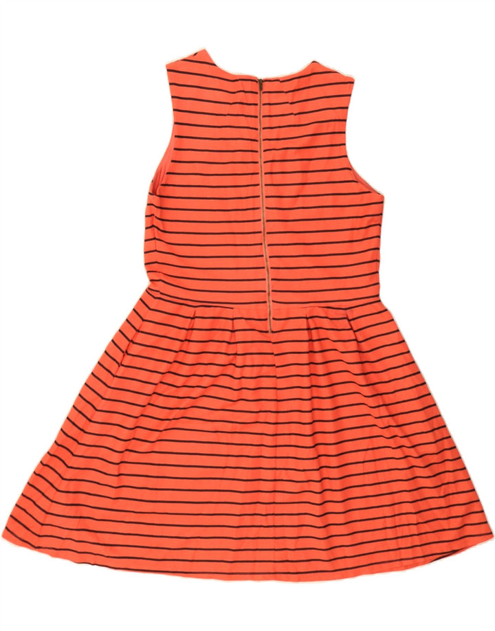 MOSSIMO Womens Sleeveless A-Line Dress UK 20 2XL Orange Striped Polyester Vintage Mossimo and Second-Hand Mossimo from Messina Hembry 