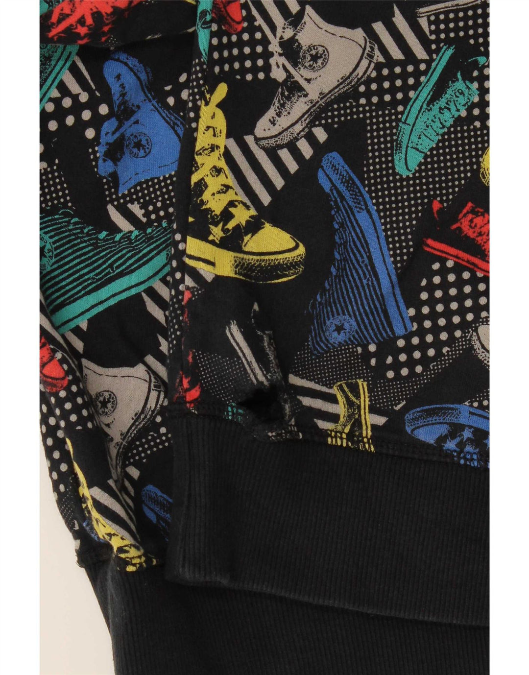Мужской свитшот с рисунком Converse, хлопковый джемпер среднего размера, разноцветный