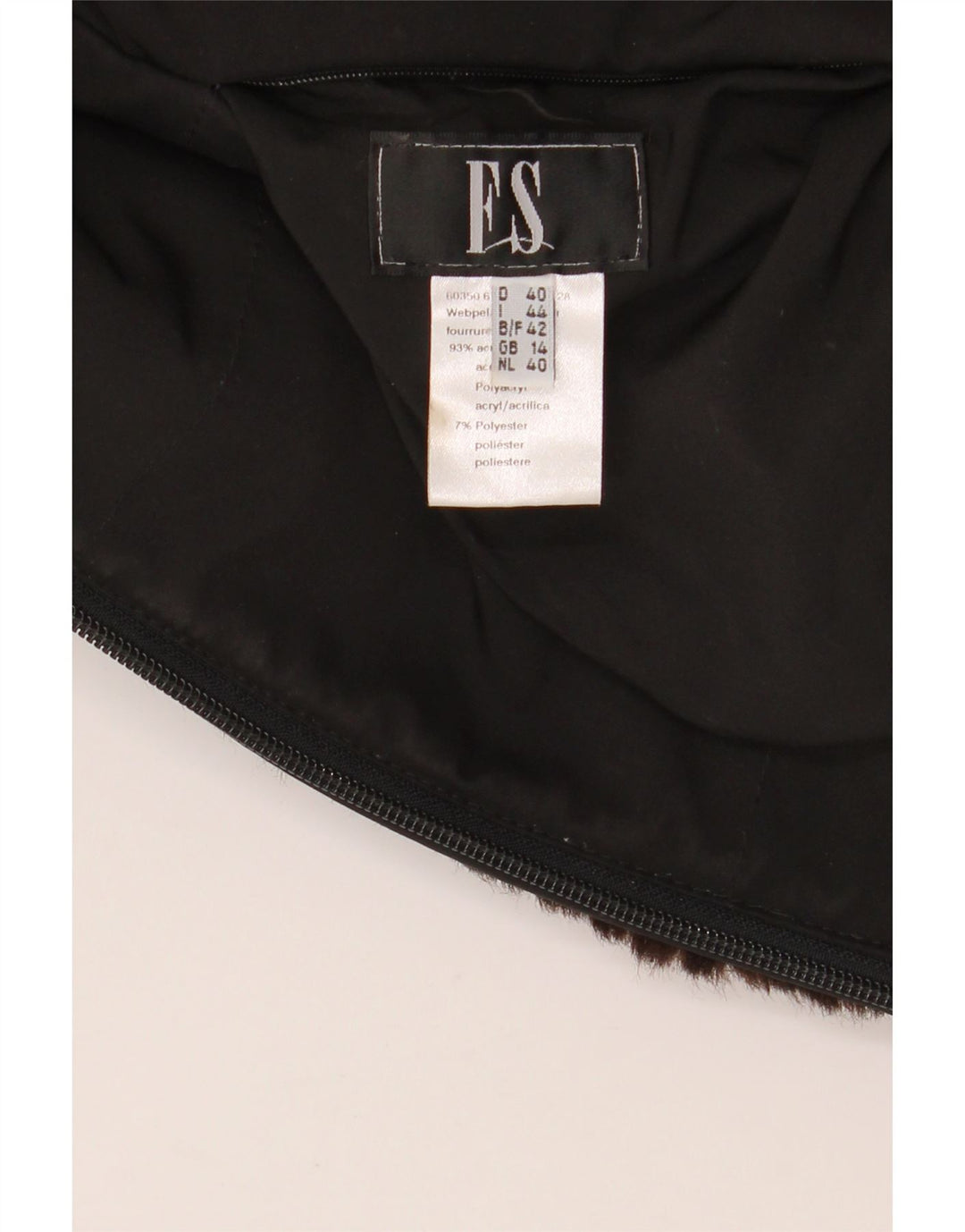 Женский жилет из искусственного меха VINTAGE UK 14, средний коричневый акрил