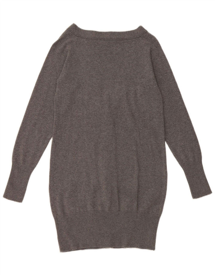 Женский удлиненный кардиган Zara UK 12, средний серый цвет