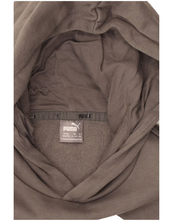 Толстовка с капюшоном PUMA для мальчиков 15-16 лет, серый хлопок