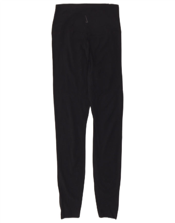 Женские леггинсы NIKE Dri Fit UK 8, маленькие черные нейлоновые