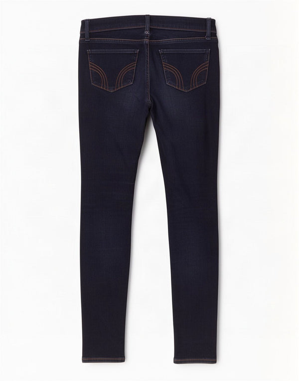 Женские джинсы скинни Hollister US 3 XS W26 L29 Темно-синий хлопок