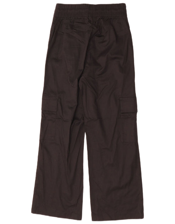 Женские брюки карго с высокой талией ADIDAS UK 8/10 Small W25 L28 Черные