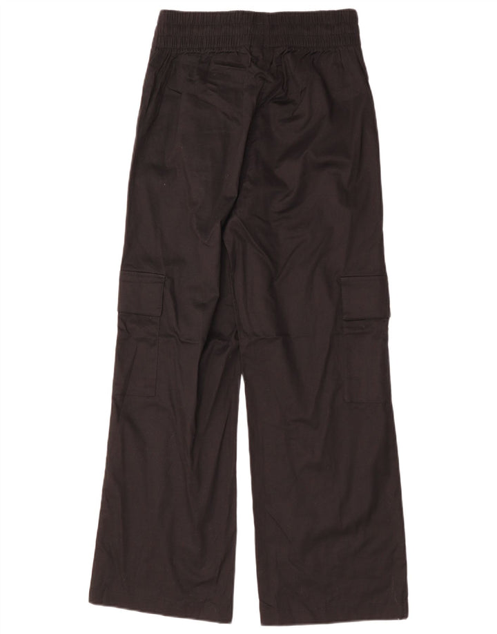 Женские брюки карго с высокой талией ADIDAS UK 8/10 Small W25 L28 Черные