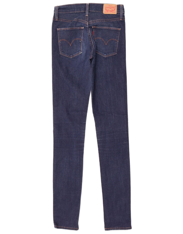 Женские утягивающие джинсы скинни Levi's W26 L32, темно-синие, хлопок