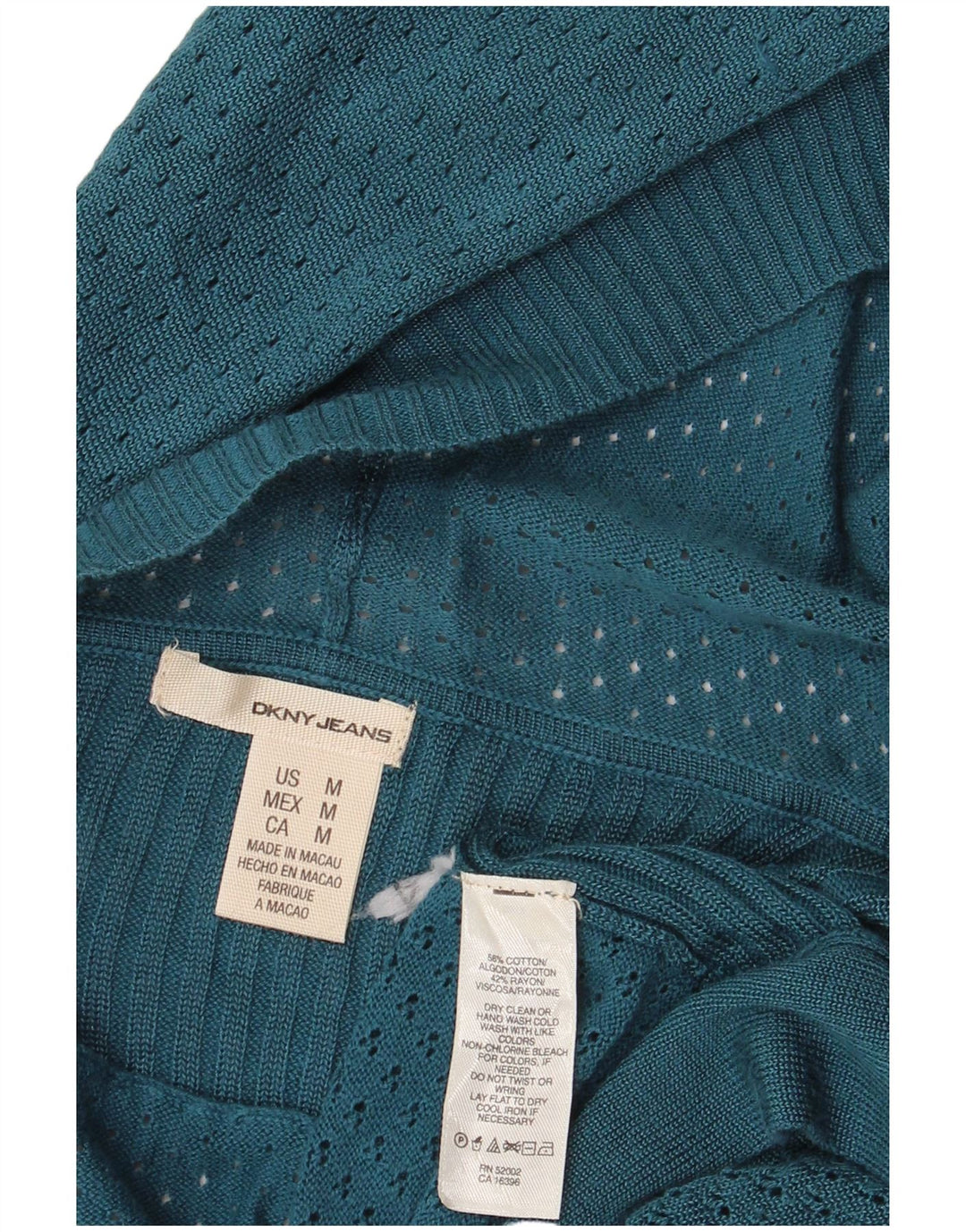 Женский укороченный открытый кардиган с капюшоном Dkny, британский цвет 14, хлопковый средний синий цвет