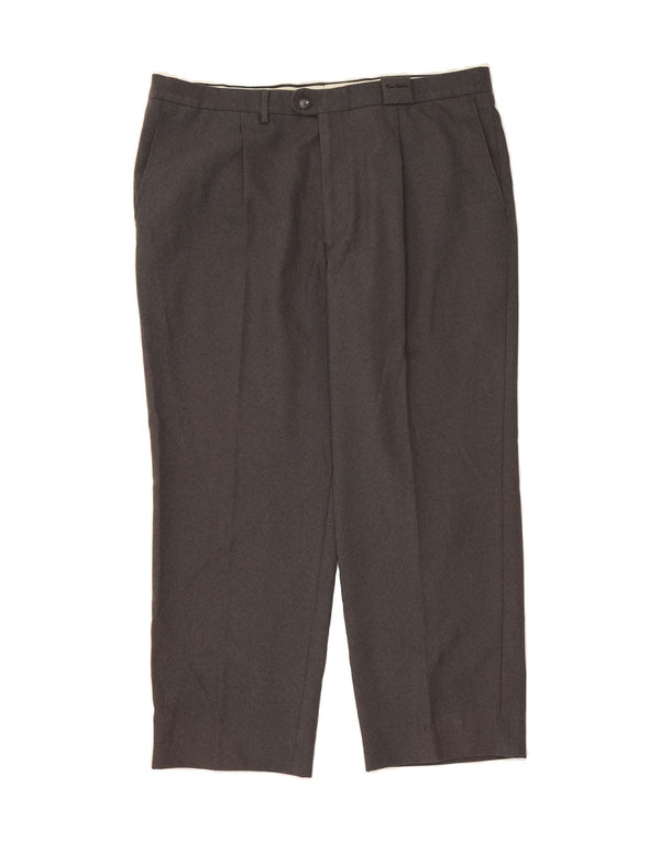 PIERRE CARDIN Mens Pegged Suit Trousers IT 52 XL W39 L28 Grey Wool