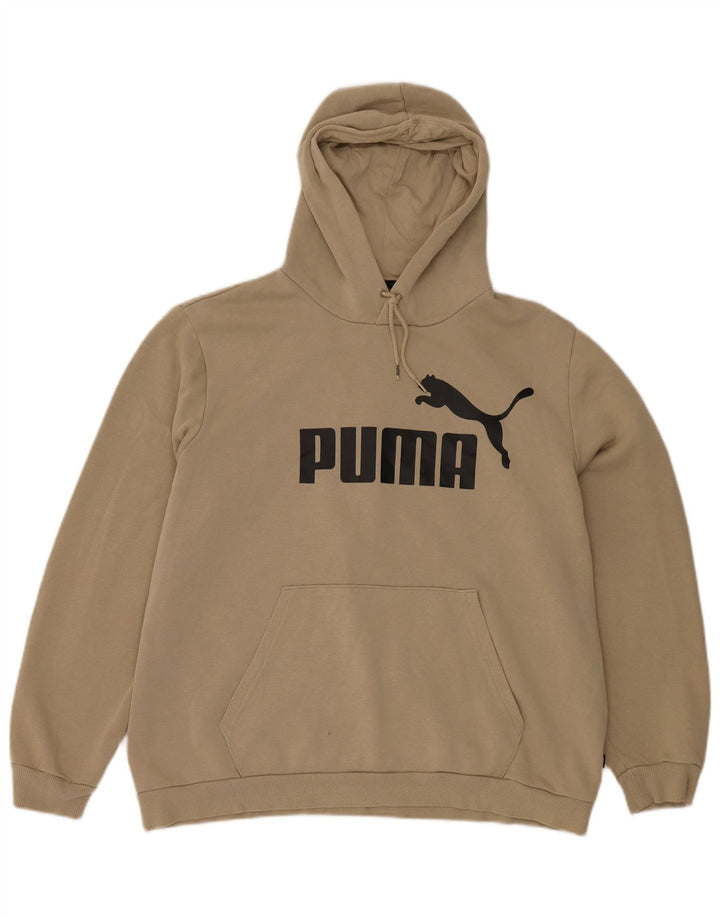 Мужской джемпер с капюшоном PUMA XL, бежевый, хлопок