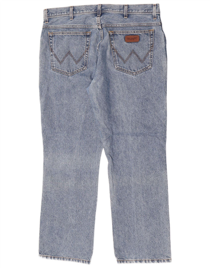 Мужские прямые джинсы Wrangler стандартного кроя W38 L30, синие, хлопок